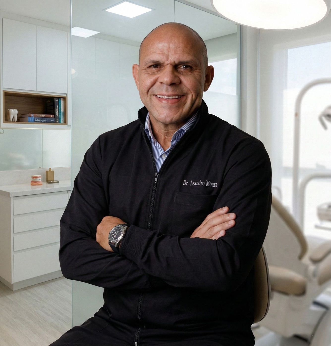 Dr. Leandro Moura no consultório